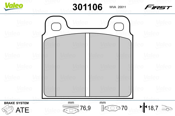 Valeo Remblokset 301106