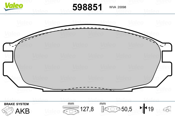 Valeo Remblokset 598851