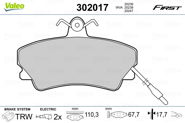 Valeo Remblokset 302017