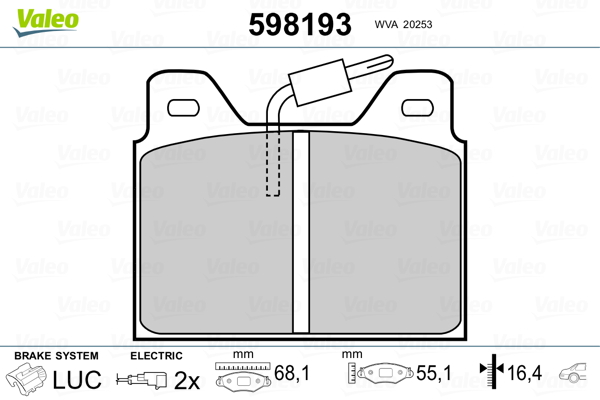 Valeo Remblokset 598193