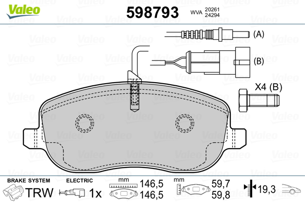 Valeo Remblokset 598793