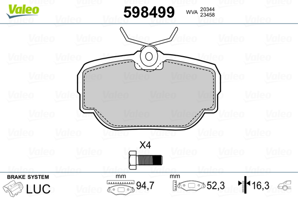 Valeo Remblokset 598499