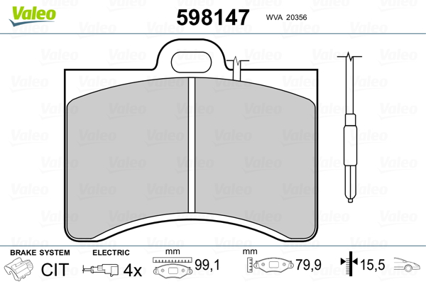 Valeo Remblokset 598147