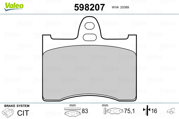 Valeo Remblokset 598207