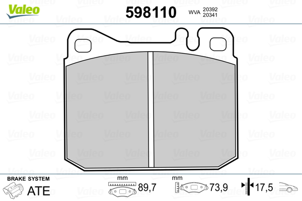 Valeo Remblokset 598110