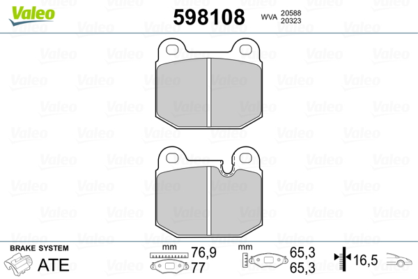 Valeo Remblokset 598108