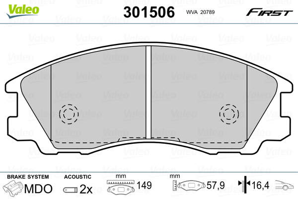 Valeo Remblokset 301506