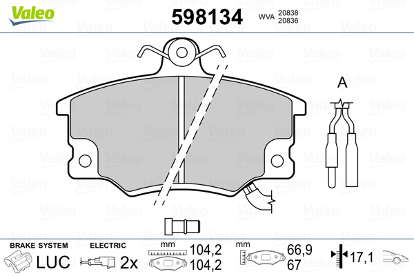 Valeo Remblokset 598134