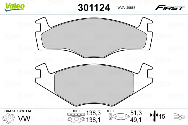 Valeo Remblokset 301124