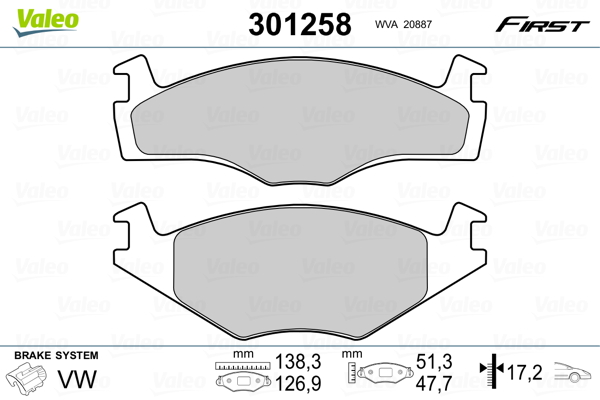 Valeo Remblokset 301258