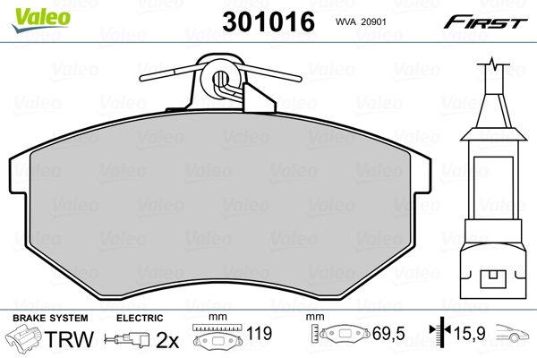 Valeo Remblokset 301016