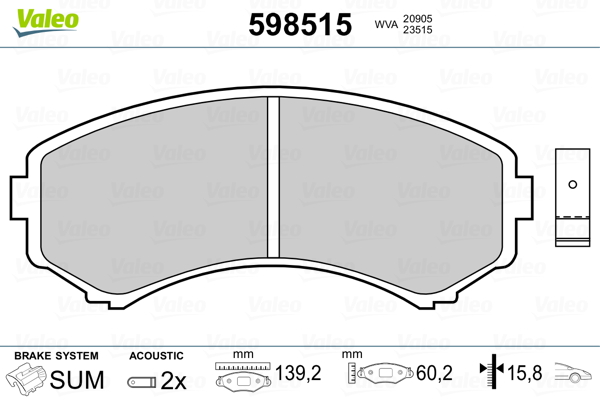 Valeo Remblokset 598515