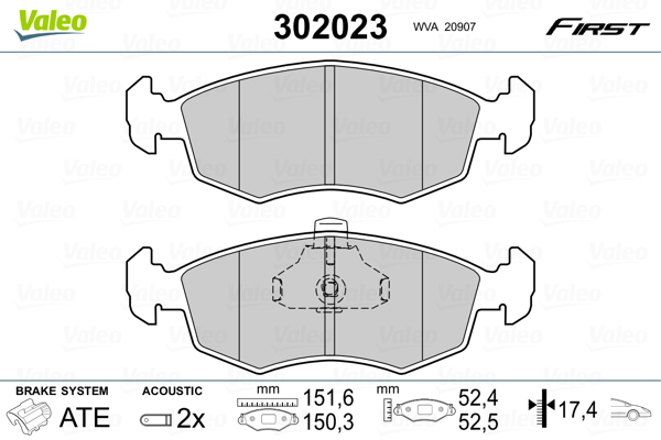 Valeo Remblokset 302023