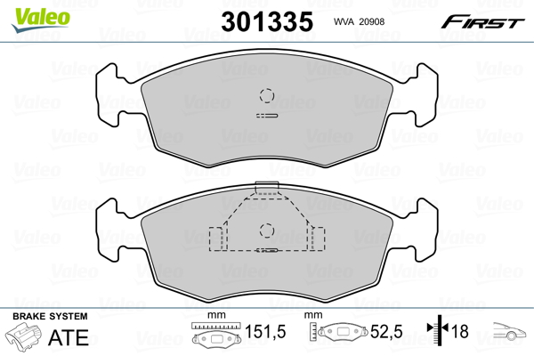 Valeo Remblokset 301335