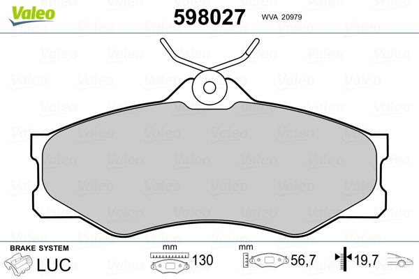 Valeo Remblokset 598027