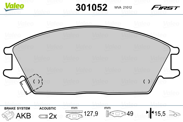 Valeo Remblokset 301052