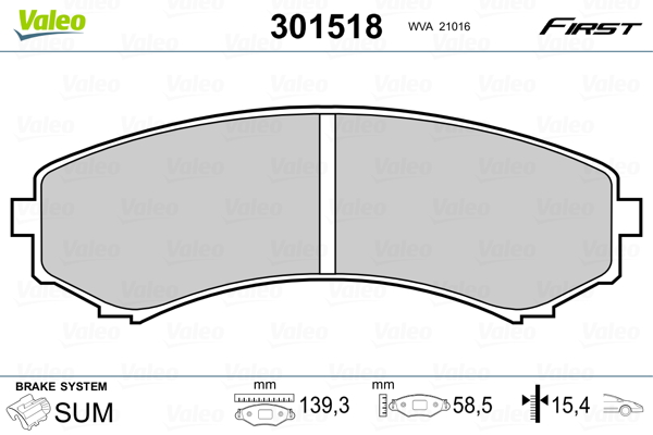 Valeo Remblokset 301518