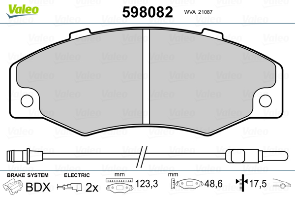 Valeo Remblokset 598082