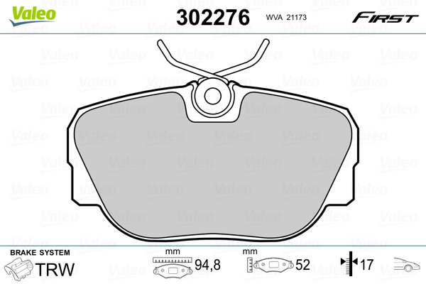 Valeo Remblokset 302276