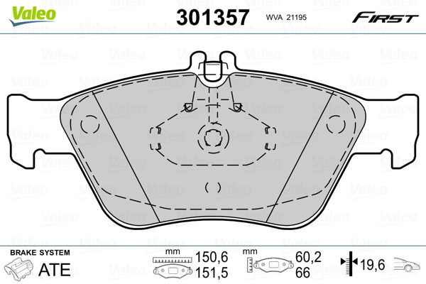 Valeo Remblokset 301357