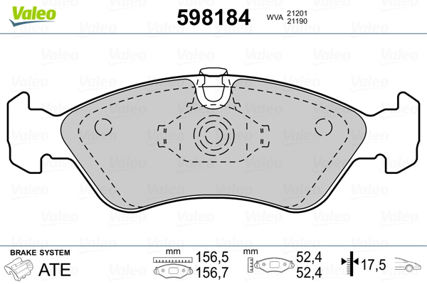 Valeo Remblokset 598184