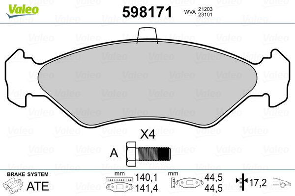 Valeo Remblokset 598171