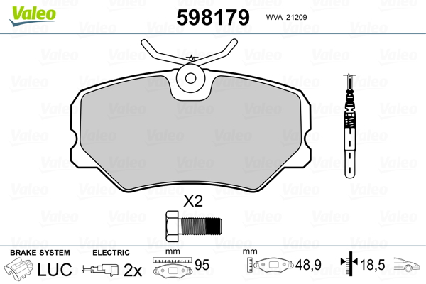 Valeo Remblokset 598179