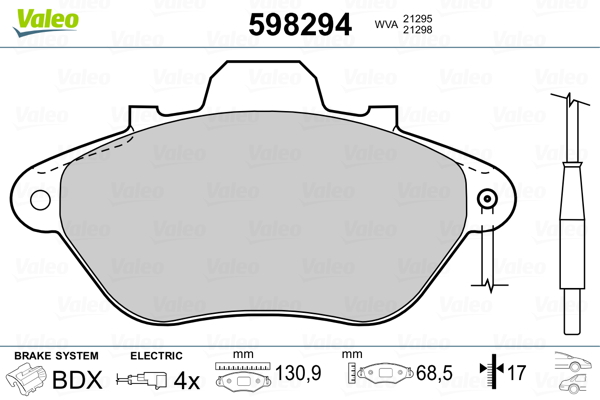 Valeo Remblokset 598294