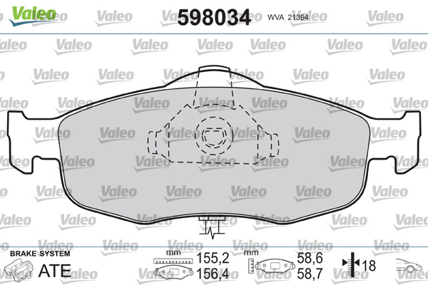 Valeo Remblokset 598034