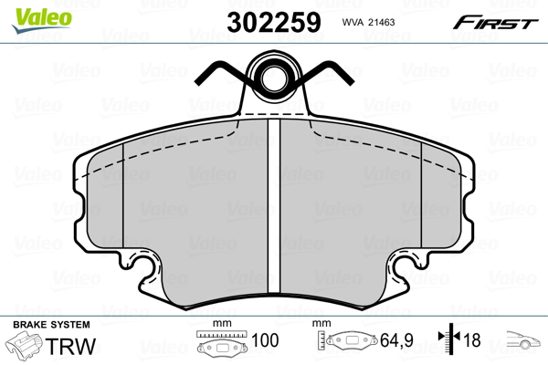 Valeo Remblokset 302259