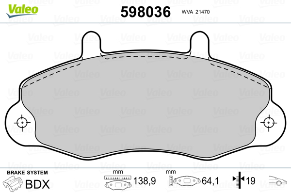 Valeo Remblokset 598036