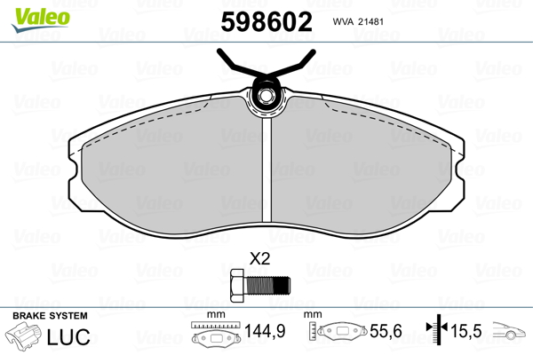 Valeo Remblokset 598602