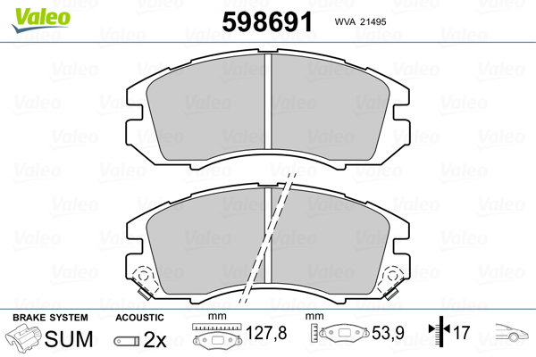 Valeo Remblokset 598691