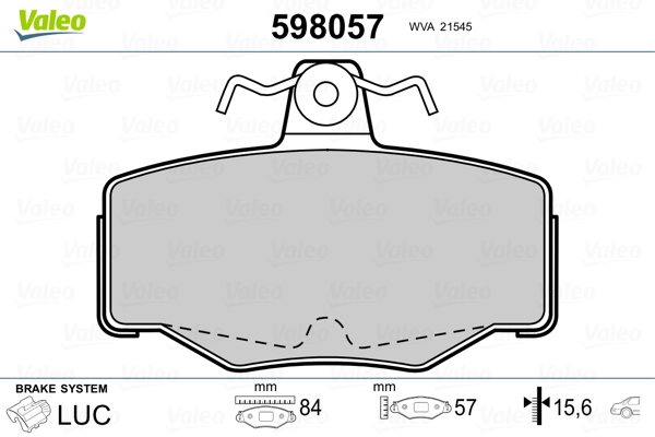 Valeo Remblokset 598057