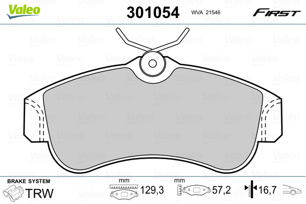 Valeo Remblokset 301054