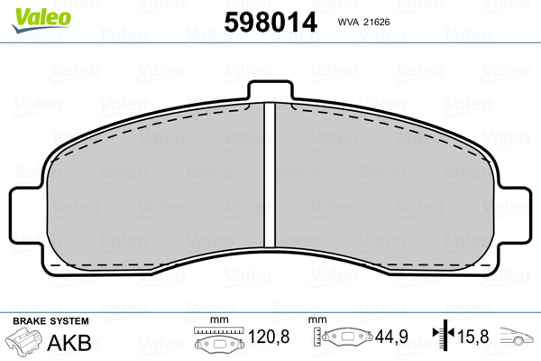 Valeo Remblokset 598014