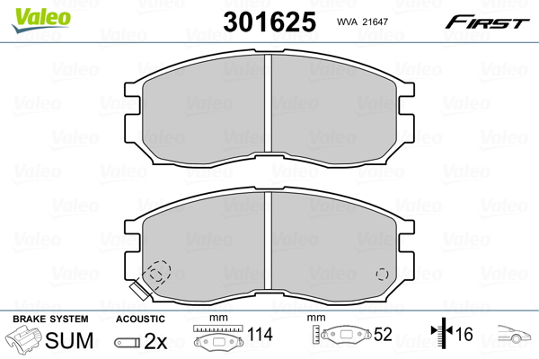 Valeo Remblokset 301625