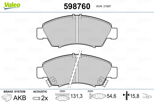 Valeo Remblokset 598760