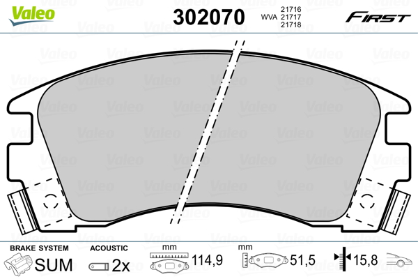 Valeo Remblokset 302070