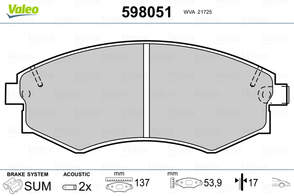 Valeo Remblokset 598051