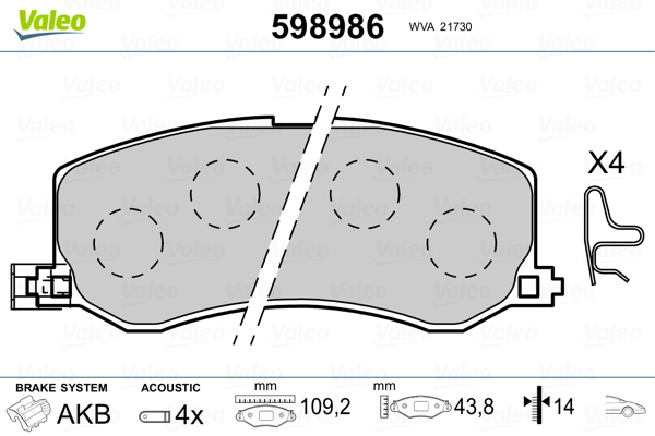 Valeo Remblokset 598986