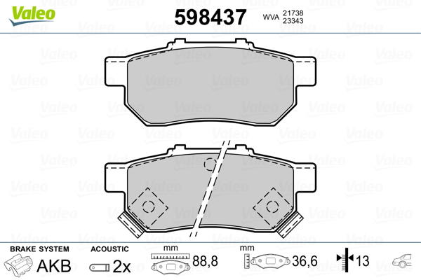 Valeo Remblokset 598437