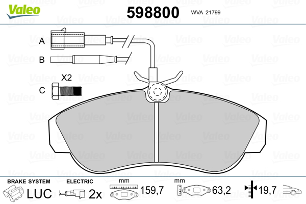 Valeo Remblokset 598800