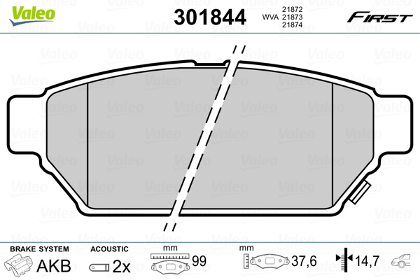 Valeo Remblokset 301844