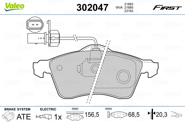 Valeo Remblokset 302047