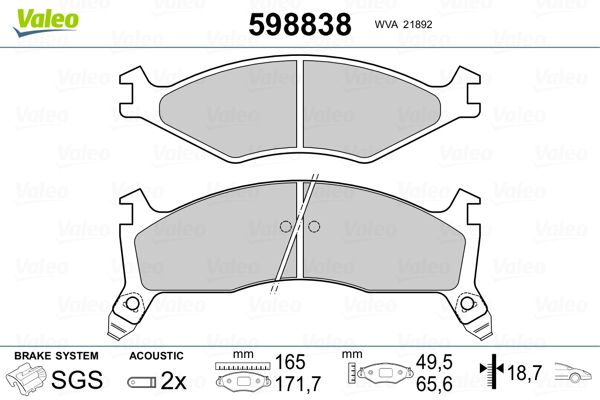 Valeo Remblokset 598838