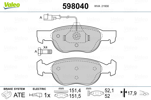 Valeo Remblokset 598040