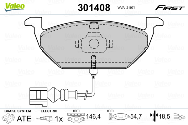 Valeo Remblokset 301408