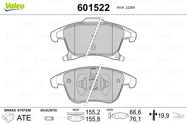 Valeo Remblokset 601522