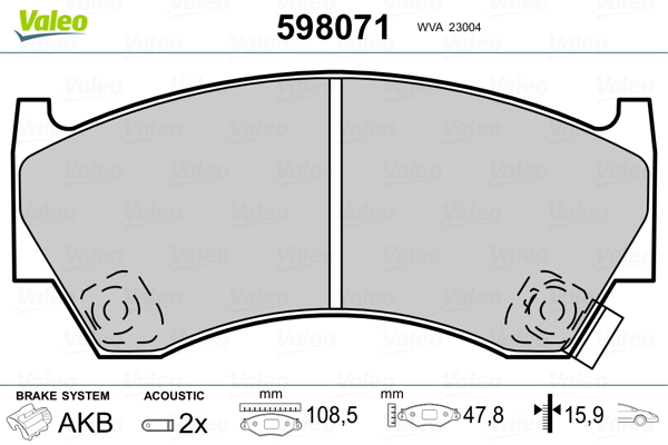 Valeo Remblokset 598071